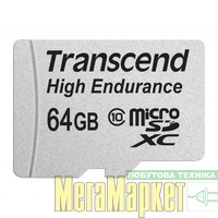 Карта памяти Transcend 64 GB microSDXC Class 10 Premium + SD Adapter TS64GUSDXC10 МегаМаркет