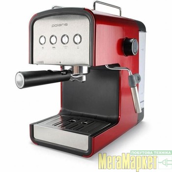 Рожковая кофеварка эспрессо Polaris PCM 1516E Adore Crema Red МегаМаркет