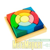 Деревянный конструктор NIC Разноцветный круг (523344) МегаМаркет