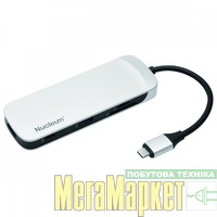 Мультипортовий адаптер Kingston USB 3.1 Type C хаб Kingston Nucleum (C-HUBC1-SR-EN) МегаМаркет