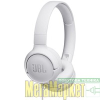 Навушники з мікрофоном JBL Tune 500 White (JBLT500WHT) МегаМаркет
