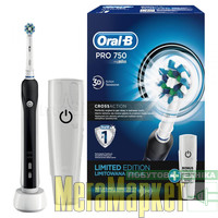 Электрическая зубная щетка Oral-B PRO 750 D16 CrossAction Black (D16.513.UX Black) МегаМаркет