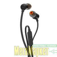 Навушники з мікрофоном JBL Tune 110 Black (JBLT110BLK) МегаМаркет