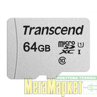 Карта памяти Transcend 64 GB microSDXC UHS-I 300S TS64GUSD300S МегаМаркет
