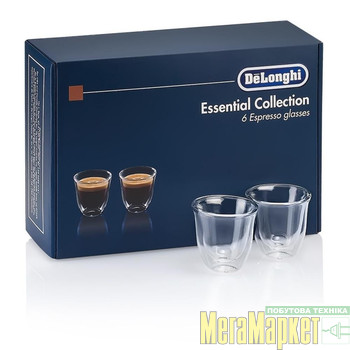 Набір склянок Delonghi Espresso 60 мл 6 шт. МегаМаркет