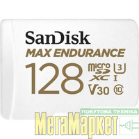 Карта памяти SanDisk 128 GB microSDXC Max Endurance UHS-I U3 V30 + SD adapter SDSQQVR-128G-GN6IA МегаМаркет