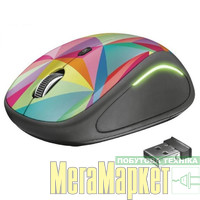 Миша Trust Yvi FX wireless mouse geometrics (22337) МегаМаркет