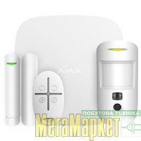 Комплект GSM сигнализации Ajax StarterKit Plus White МегаМаркет