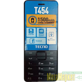 Мобільний телефон Tecno T454 Black (4895180745973) МегаМаркет