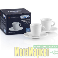 чашка для сніданку Delonghi Набор 2 Cups Ceramic Espresso 2х70 мл (DLSC308) МегаМаркет