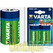 Акумулятор Varta D 3000mAh NiMh 2шт POWER ACCU (56720101402) МегаМаркет