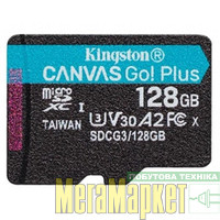 Карта памяті Kingston 128 GB microSDXC class 10 UHS-I U3 Canvas Go! Plus SDCG3/128GBSP  МегаМаркет