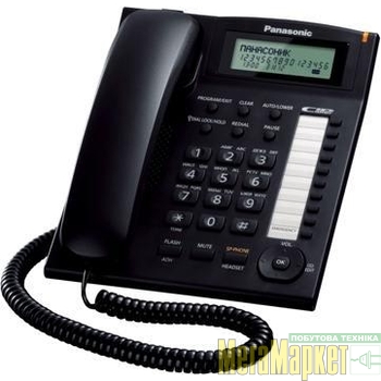 Дротовий телефон Panasonic KX-TS2388UAB Black МегаМаркет