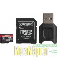 Карта пам'яті Kingston 128 GB microSDXC Class 10 UHS-II U3 Canvas React Plus + Reader MLPMR2/128GB МегаМаркет
