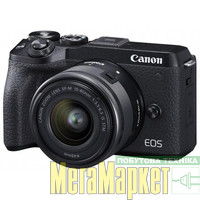 бездзеркальний фотоапарат Canon EOS M6 Mark II kit (15-45mm) Black (3611C012) МегаМаркет