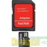 Карта памяти SanDisk 32 GB microSDHC Class 4 + SD adapter SDSDQM-032G-B35A МегаМаркет