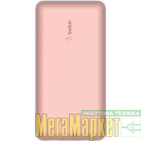 Зовнішній акумулятор (павербанк) Belkin 20000mAh 15W Dual USB-A, USB-C Rose Gold (BPB012BTRG) МегаМаркет