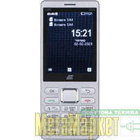 Мобільний телефон 2E E280 2022 Silver (688130245227) МегаМаркет