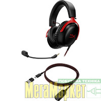 Навушники з мікрофоном HyperX Cloud III Black/Red (727A9AA) МегаМаркет
