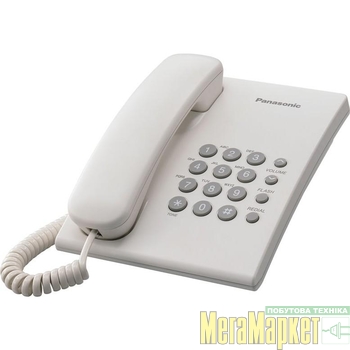 Дротовий телефон Panasonic KX-TS2350UAW White МегаМаркет