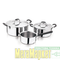 Набір посуду Bergner MasterPro Foodies collection, 2 каструлі та ківш (BGEU-5539) МегаМаркет
